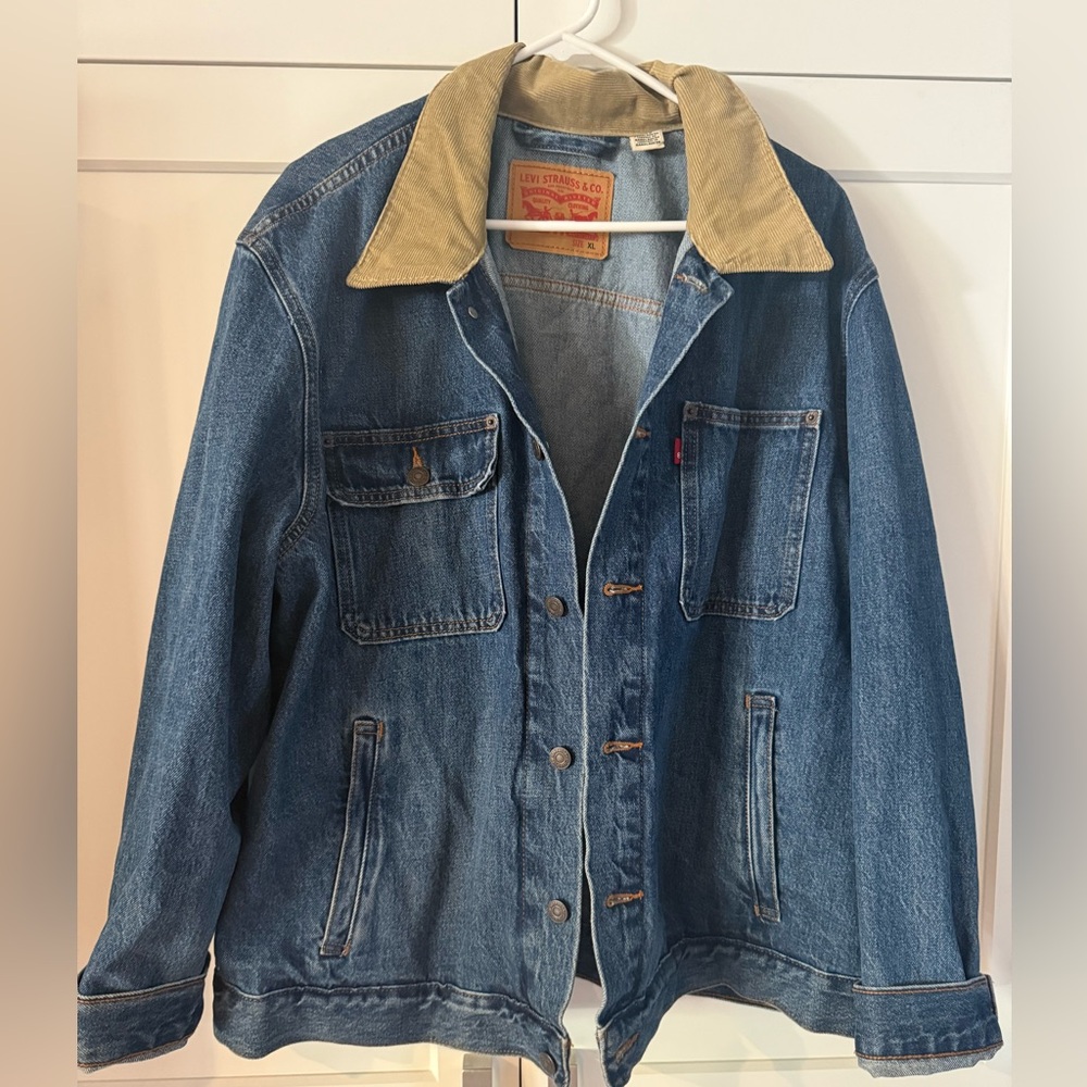 Levi's Denim Jacket with Tan Accents